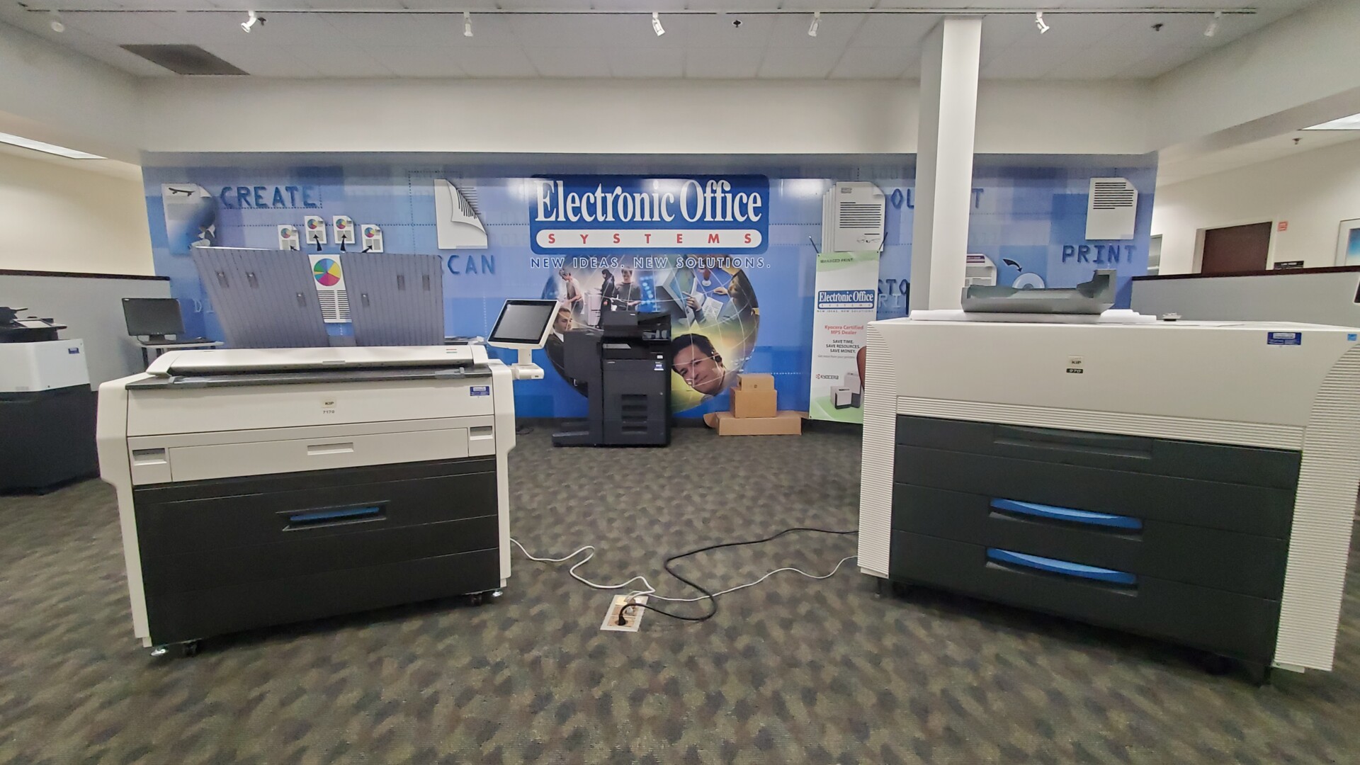 Two wide-format large printers